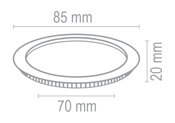 VOLTEK VPSAYB00365 3w 2.5'' Yuvarlak Slim Led Panel Beyaz Kasa Armatür 6500K